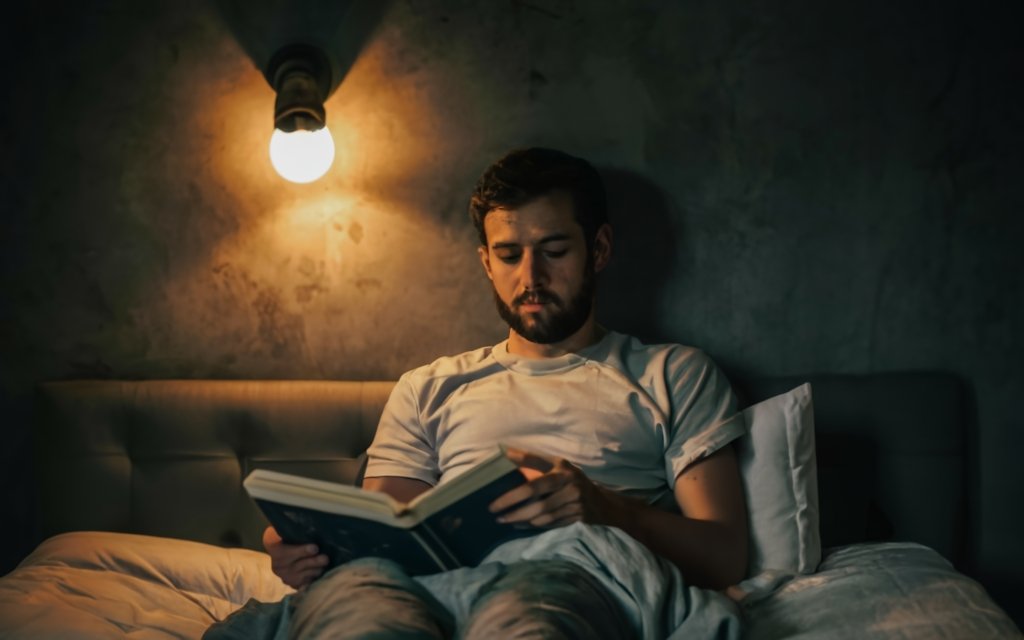 luz recomendada para leer en la noche